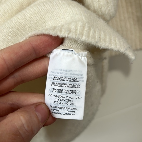 Madewell Ivory White Cream Tier-Sleeve Pullover Sweater in Coziest Yarn Small - Picture 9 of 11